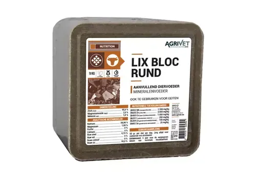 Agrivet Liksteen Rund en Geiten 10KG Agrivet Liksteen Rund en Geiten 10KG