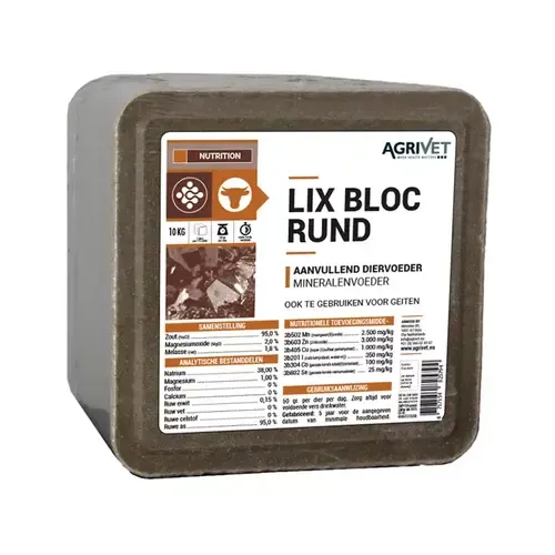 Agrivet Liksteen Rund en Geiten 10KG Agrivet Liksteen Rund en Geiten 10KG