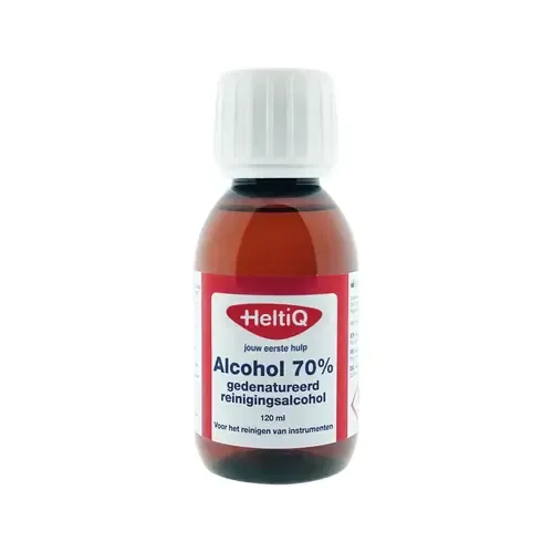 Heltiq Alcohol 70% 120ML - reinigingsalcohol voor instrumenten Heltiq Alcohol 70% 120ML - reinigingsalcohol voor instrumenten