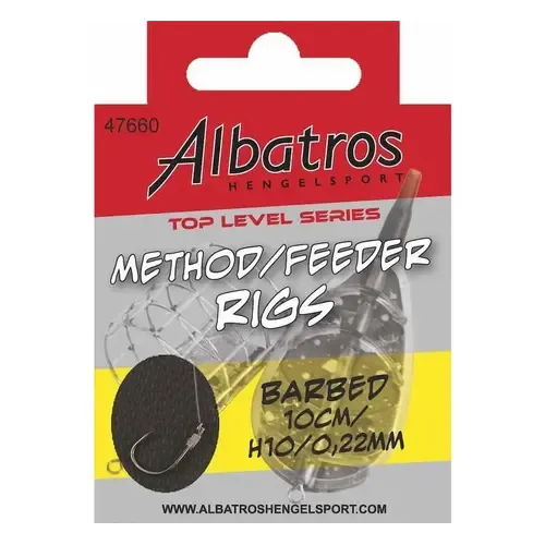 Albatros Top Level Method Rig Barbless – Voorgebonden onderlijn zonder weerhaak