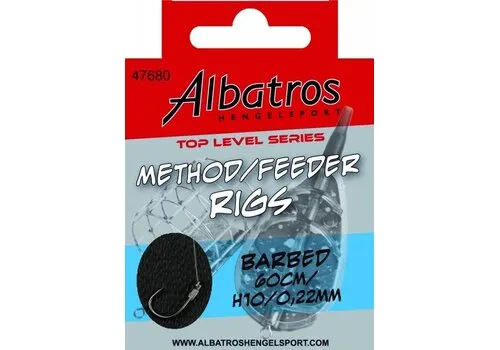 Albatros Top Level Method Rig Barbless – Voorgebonden onderlijn zonder weerhaak