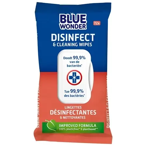 Blue Wonder Desinfectie Doekjes - 72 stuks Blue Wonder Desinfectie Doekjes - 72 stuks