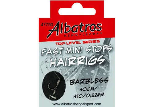 Albatros Fast Mini Stops Hairrigs Barbless – Haak 12 of 16 – 40 cm