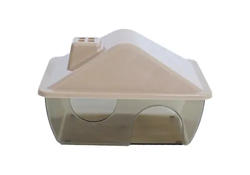 Interzoo Hamsterhuis plastic bruin/beige - comfortabel schuilhuis voor hamsters
