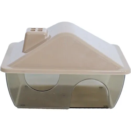 Interzoo Hamsterhuis plastic bruin/beige - comfortabel schuilhuis voor hamsters