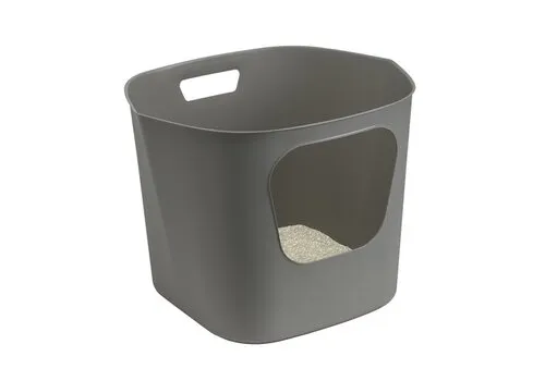 2ekans D&D Home Kattentoilet DEAN Open Grijs