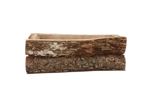 Junai.nl Nature Oak Rectangle 35x16x12cm - natuurlijke eikenhouten plantenhouder