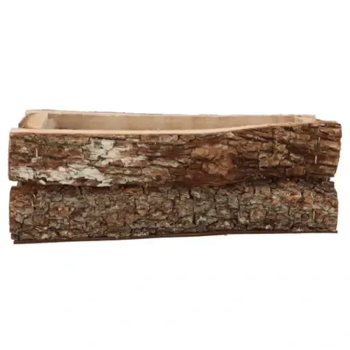 Junai.nl Nature Oak Rectangle 35x16x12cm - natuurlijke eikenhouten plantenhouder