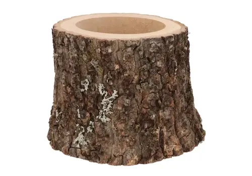 Junai.nl Nature Oak Pot D16–19cm x 15cm - eikenhouten plantenhouder