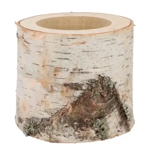 Junai.nl Nature Birch Pot D16–19cm x 15cm - berkenhouten plantenhouder