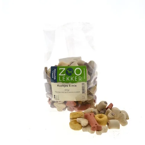 Zoolekker Koekjes 6-mix hondensnack - 400 g