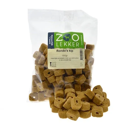 Zoolekker Rondo’s kip hondensnack - 500 g