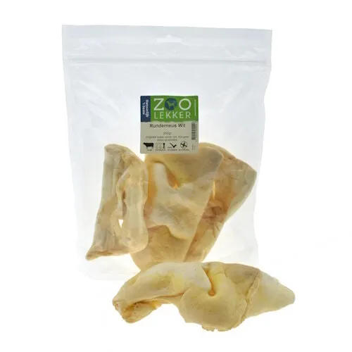 Zoolekker Runderneus wit hondensnack - 250 g
