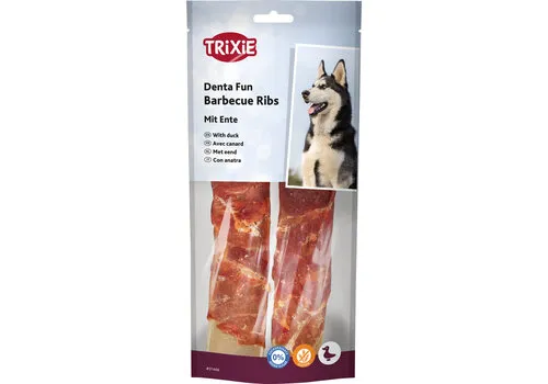 Trixie Denta Fun Duck Chewing Barbecue Ribs