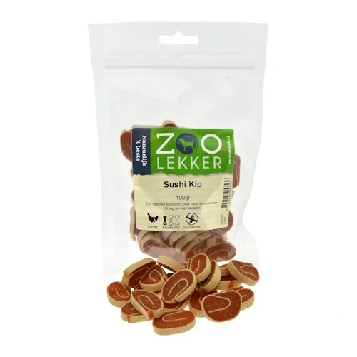 Zoolekker Sushi Kip 100 Gram