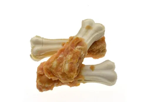 Zoolekker Rawhide bot met kip 11 cm bulk