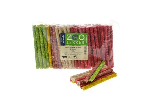 Zoolekker Munchy Mix kauwstaafjes 12,5 cm - 100 stuks