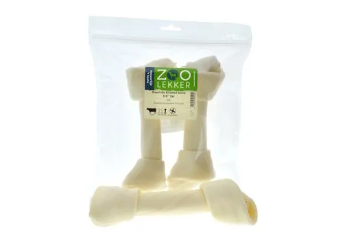 Zoolekker Rawhide knotted bone hondensnack 8-9 inch - 2 stuks