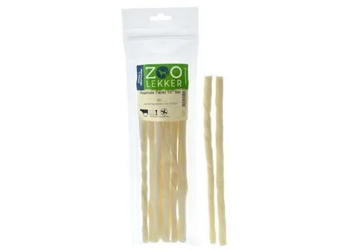 Zoolekker Rawhide Twist hondensnack 10 inch - 8 stuks