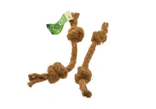Zoolekker Cocos touw 2 knopen M - hondenspeelgoed