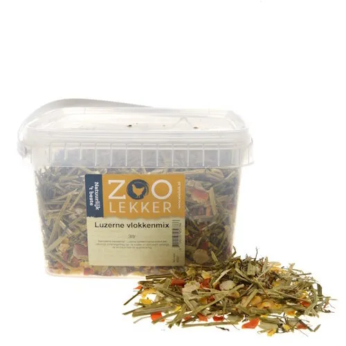 Zoolekker Luzerne vlokkenmix - aanvullend voer voor knaagdieren en konijnen
