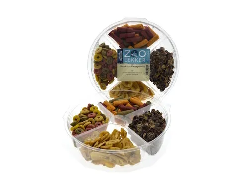 Zoolekker Knaagkwartet - ronde snackbox voor knaagdieren