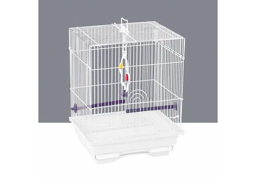 Junai.nl Vogelkooi Type 5B104 - wit met accessoires