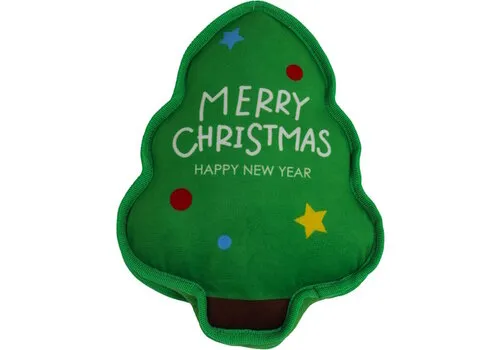 De Boon Kerst hondenspeeltje pluche kerstboom 26 cm