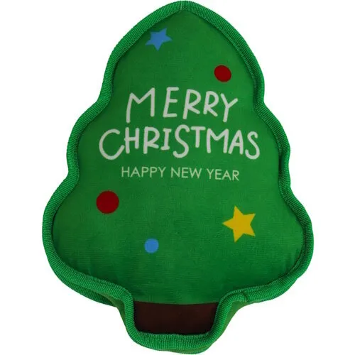 De Boon Kerst hondenspeeltje pluche kerstboom 26 cm