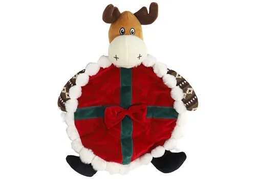 De Boon Kerst hondenspeeltje pluche ritsel rendier met piep 42 cm