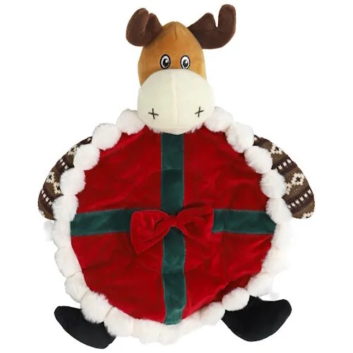 De Boon Kerst hondenspeeltje pluche ritsel rendier met piep 42 cm