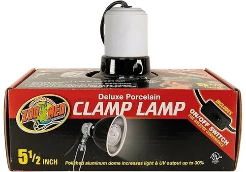 Zoo Med Deluxe porseleinen clamp lamphouder zwart