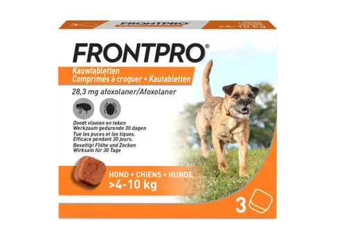 Frontpro Kauwtabletten tegen Vlooien en Teken Hond boven 4 tot 10 kg