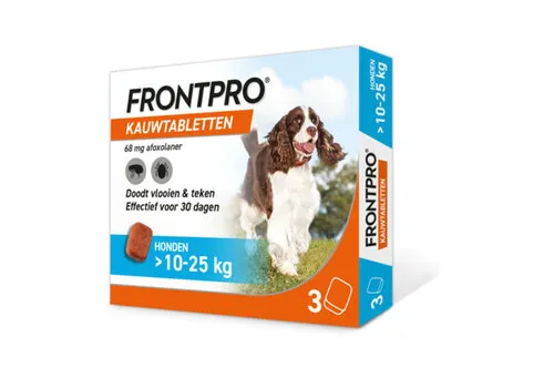 Frontpro Vlooien- en Teken Kauwtabletten Hond boven 10 tot 25 kg