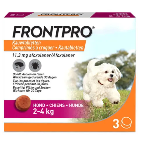 Frontpro Vlooien- en Tekentabletten Hond 2 tot 4 kg