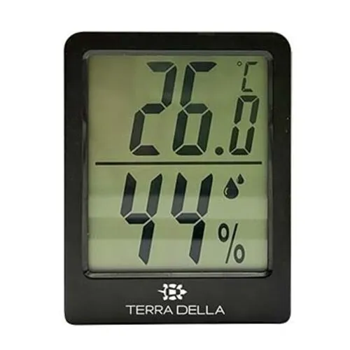 Terra Della Thermo-hygrometer digitaal 4.5x5.8x2cm zwart