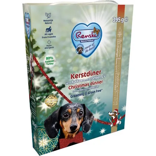 Renske Kerstdiner hondenvoer 10 x 395 gram