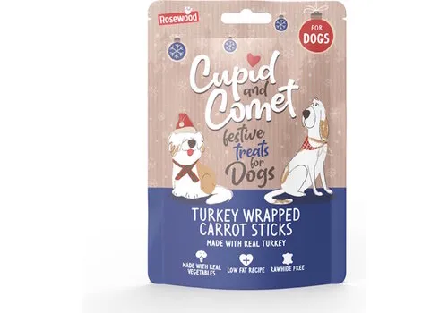 Cupid & Comet Turkey wrap carrot twists hondensnack