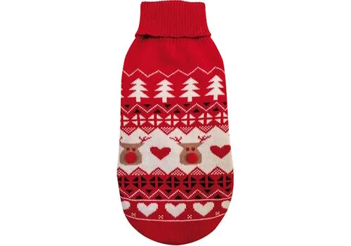 Croci Xmas deer happy hondentrui rood