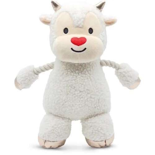Croci Xmas little ram hondenspeeltje met touw 33 cm