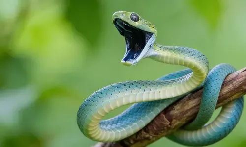 Boiga cyanea caresheet - groene kattslang verzorging gids