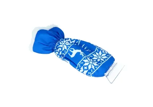 Carpoint IJskrabber met handschoen blauw print