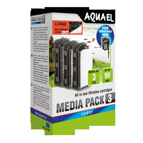 Aquael FZN Mini Koolstoffilter Mediakit - Set van 3 stuks