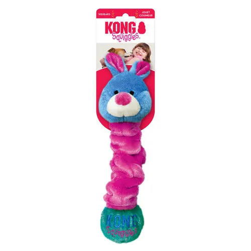 KONG Squiggles pluche hondenspeelgoed gemengde kleuren