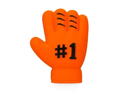 Junai.nl Oranje Latex Hondenspeeltje WK Handschoen