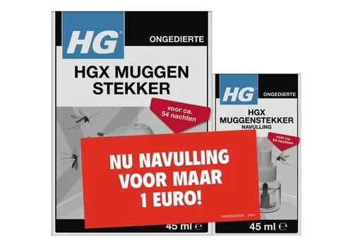 HGx Muggenstekker voordeelverpakking met extra navulling