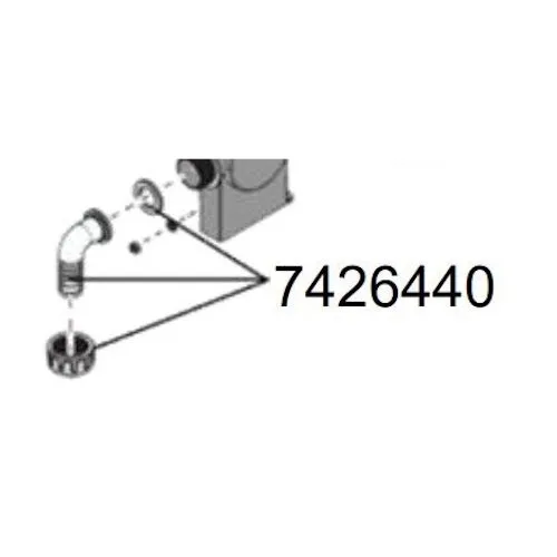 Eheim Slangaansluiting 90° Transparant Looppro 6000/8000