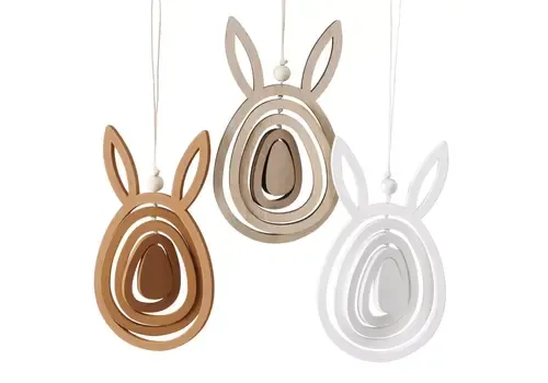 Decoris Deco hanger haas hout 7,5x13,5cm