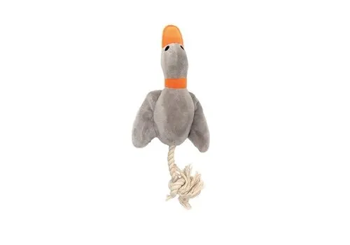 Have A Pet Hondenspeeltje Rusty Pluche Eend met Touw Grijs