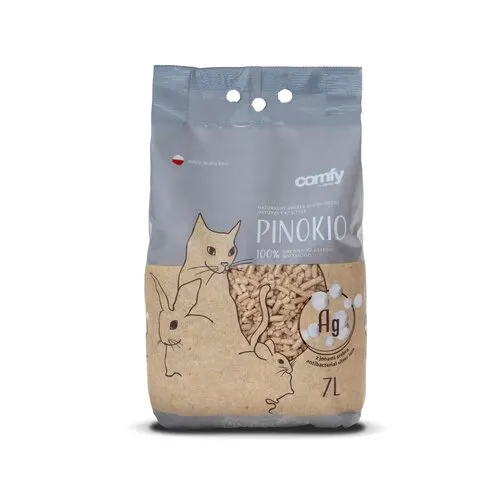Comfy Kattenbakvulling Pinokio Hout Silver 7L